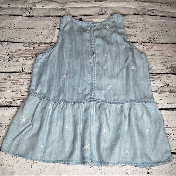 Velvet Heart Chambray Star Embroidered Peplum Top - Picture 4 of 7